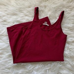Wine Red Mini Dress